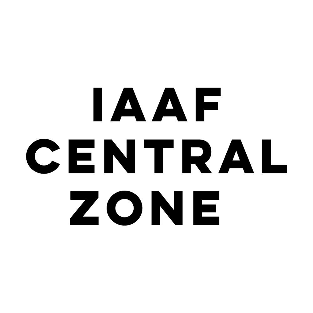 IAAF Central Zone word logo white background