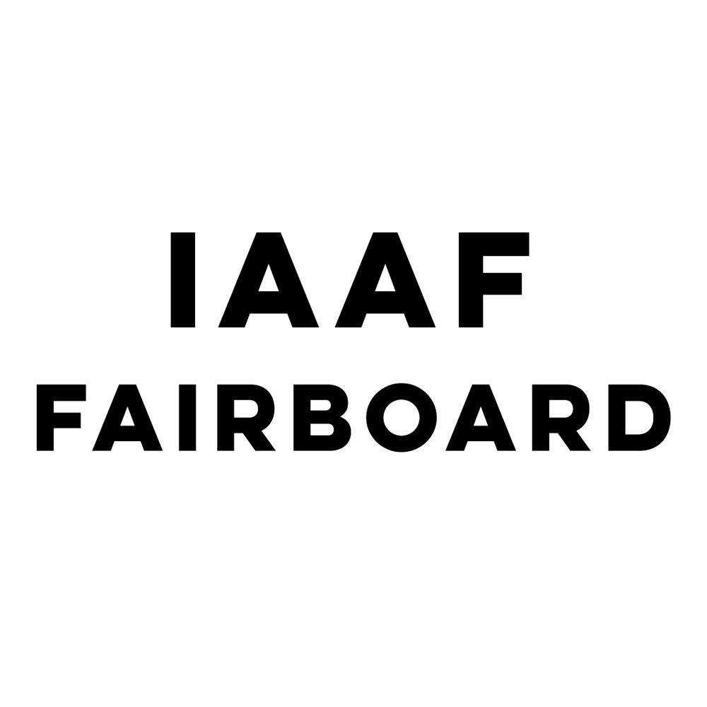 IAAF Fairboard Name Logo White Background